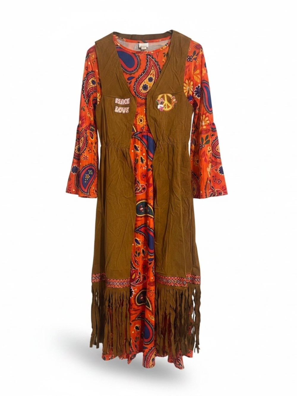 Spooktacular Creations Women’s Hippie Costume Large – NEW 3 Piece Set